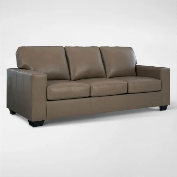 Broyhill Kintaro Leather Sofa - Bisque