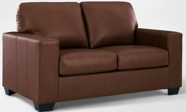 Broyhill Kintaro Leather Loveseat - Chocolate
