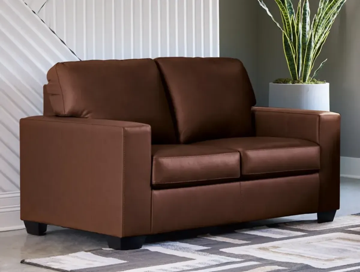 Broyhill Kintaro Leather Sofa and Loveseat - Chocolate