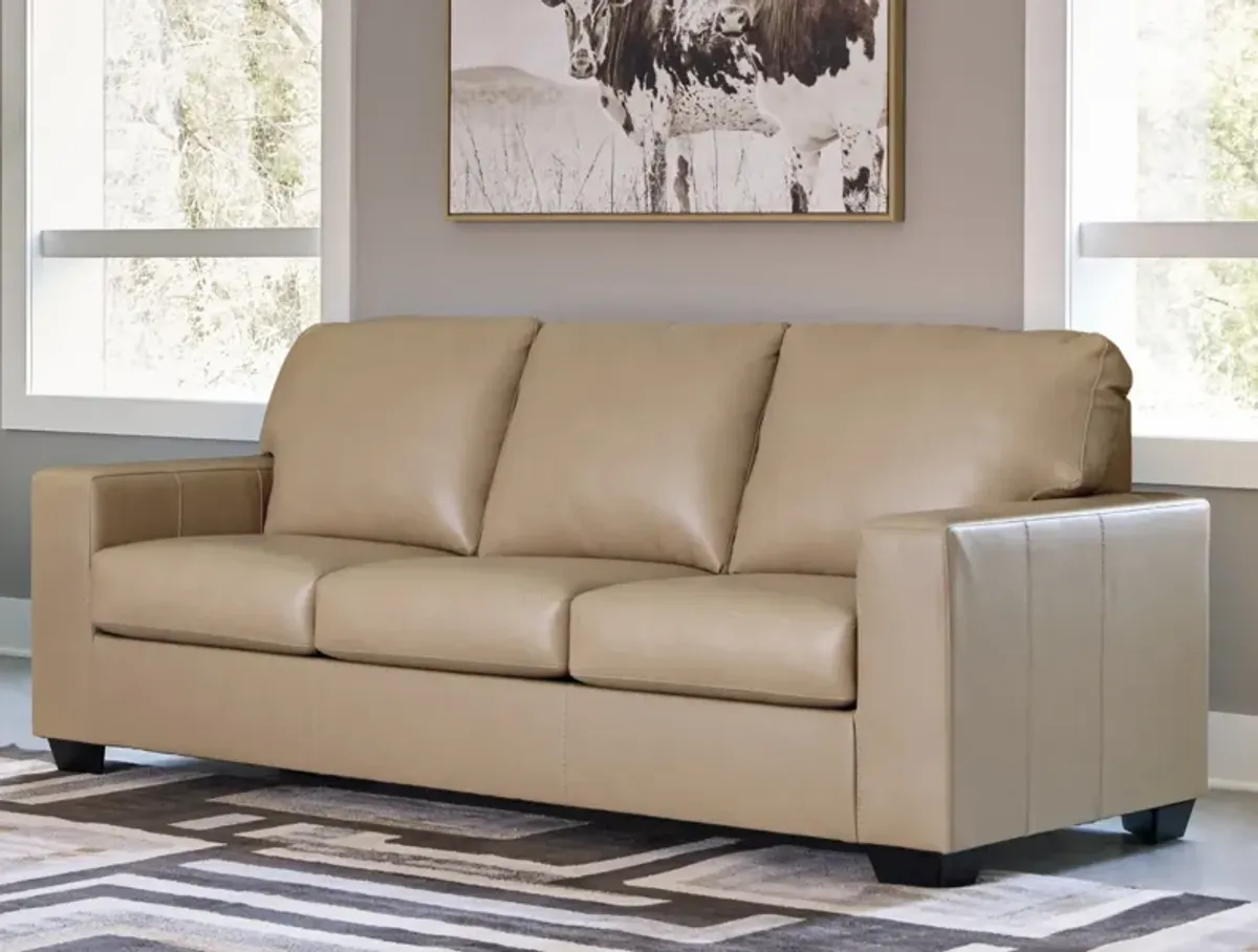 Broyhill Kintaro Leather Sofa and Loveseat - Putty