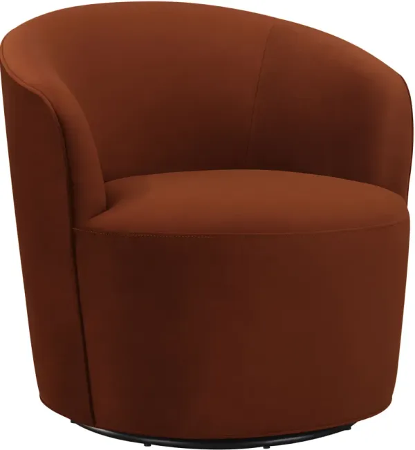 Emberson Swivel Accent Chair - Burnt Orange