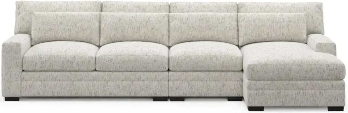 Boston Foam Comfort Sectional - Haley Oyster