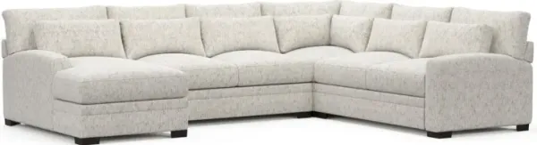 Boston Foam Comfort Sectional - Haley Oyster