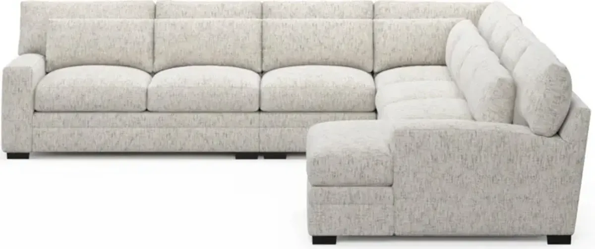Boston Foam Comfort Sectional - Haley Oyster