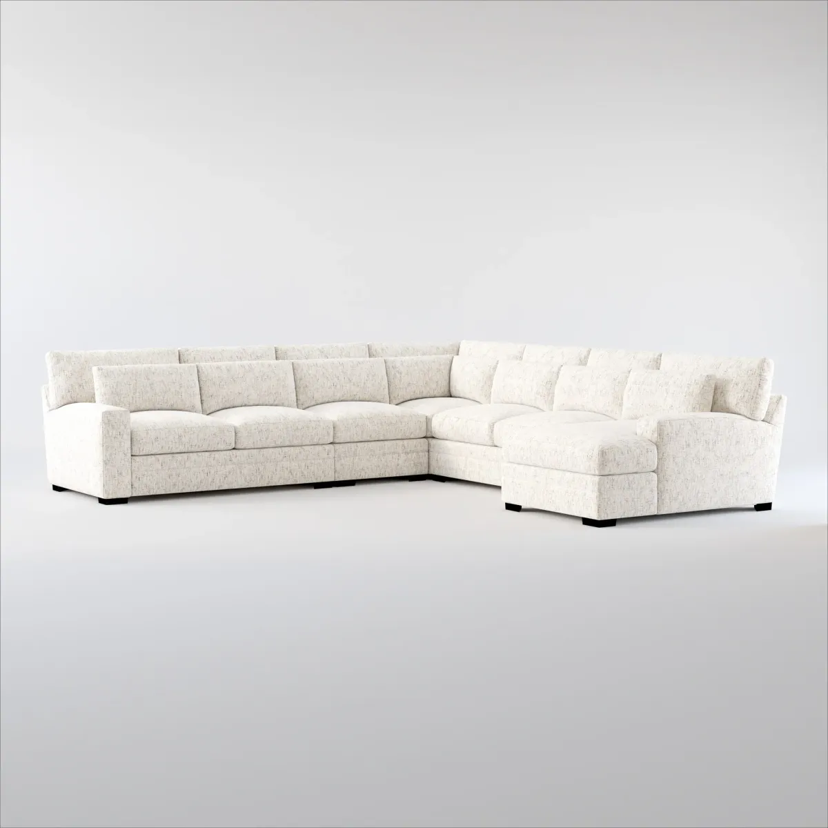 Boston Foam Comfort Sectional - Haley Oyster