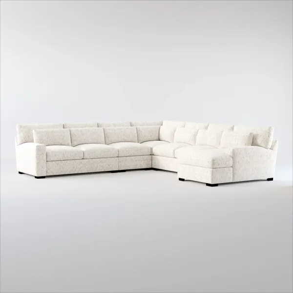 Boston Foam Comfort Sectional - Haley Oyster