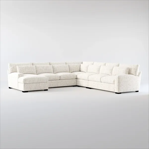 Boston Hybrid Comfort Sectional - Haley Oyster