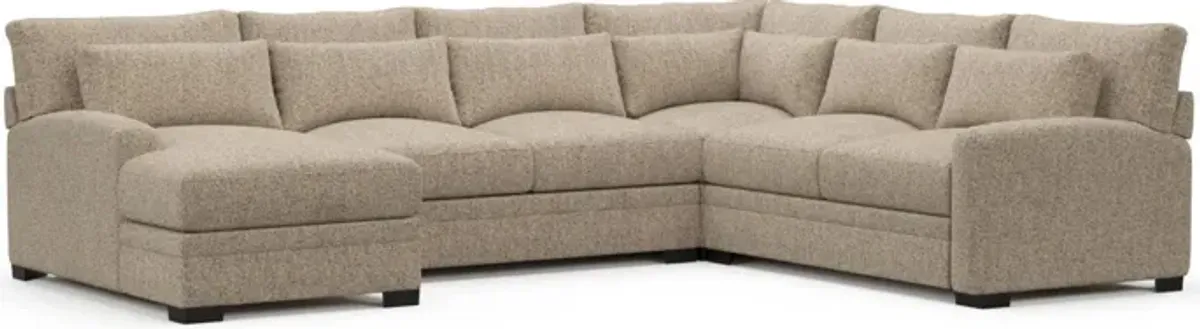 Boston Foam Comfort Sectional - Haley Sand