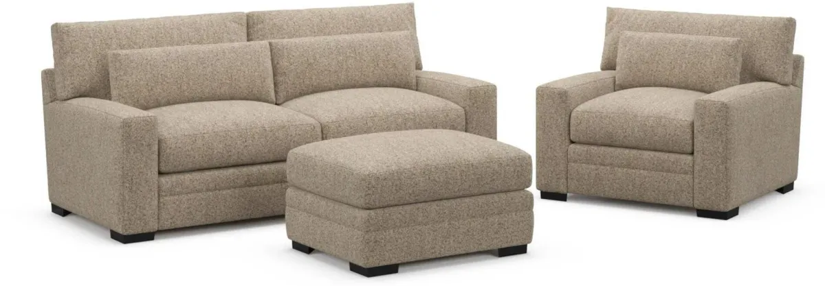 Boston Hybrid Comfort 3 Pc. Living Room - Haley Sand