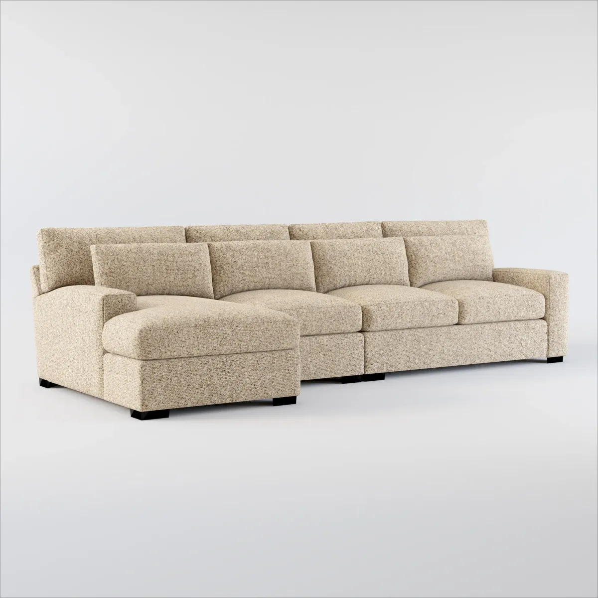 Boston Hybrid Comfort Sectional - Haley Sand