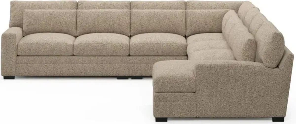 Boston Hybrid Comfort Sectional - Haley Sand