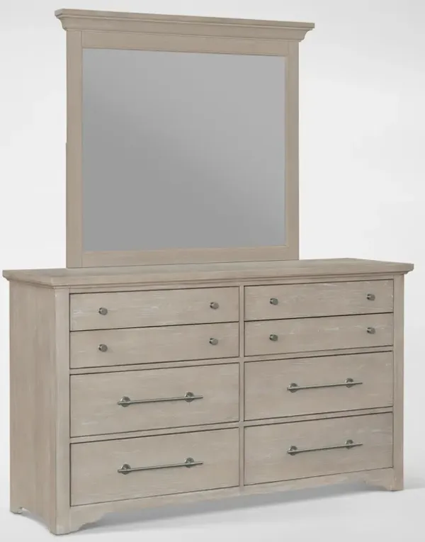 Cape May Dresser and Mirror - Natural