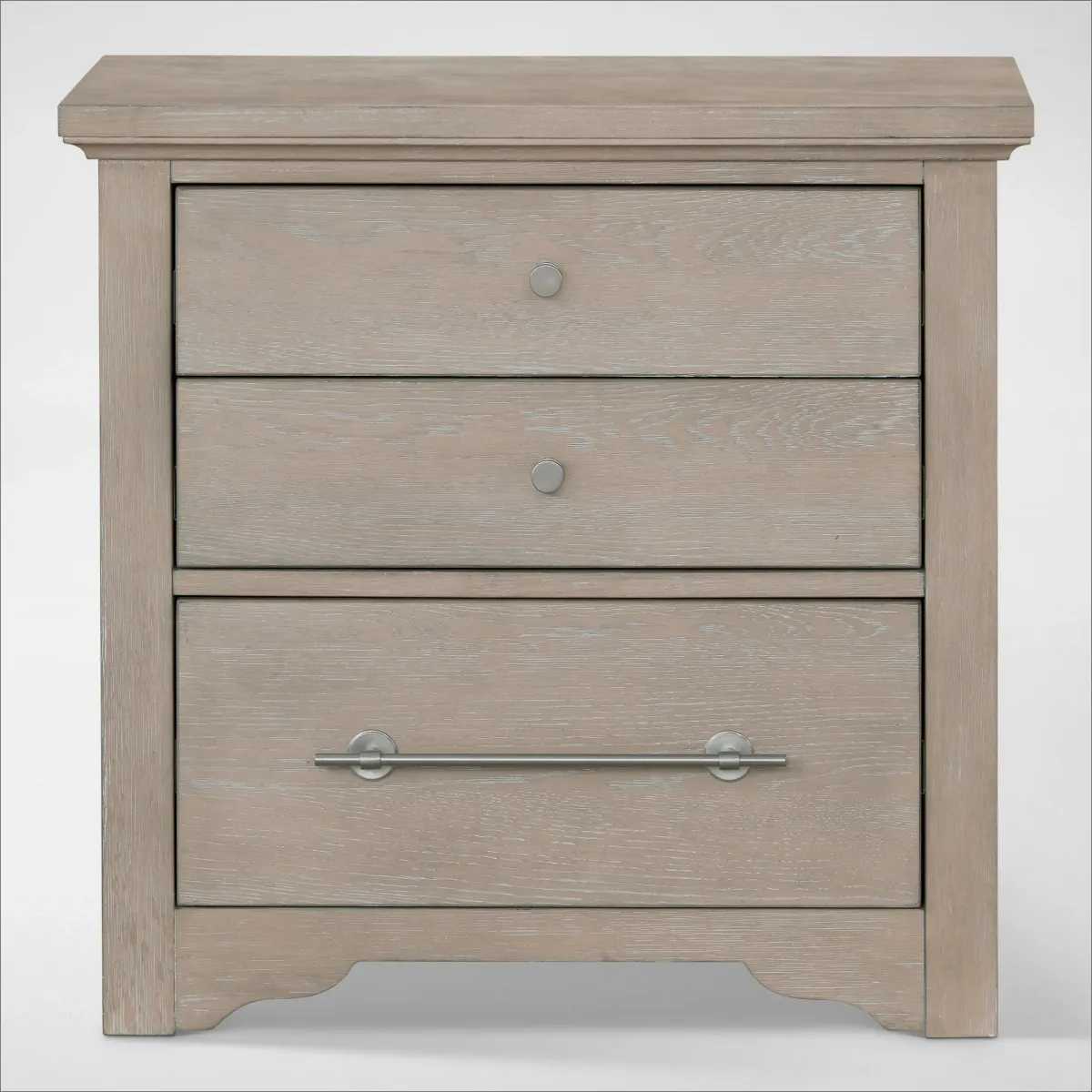 Cape May 3-Drawer Nightstand with USB Charging - Natural
