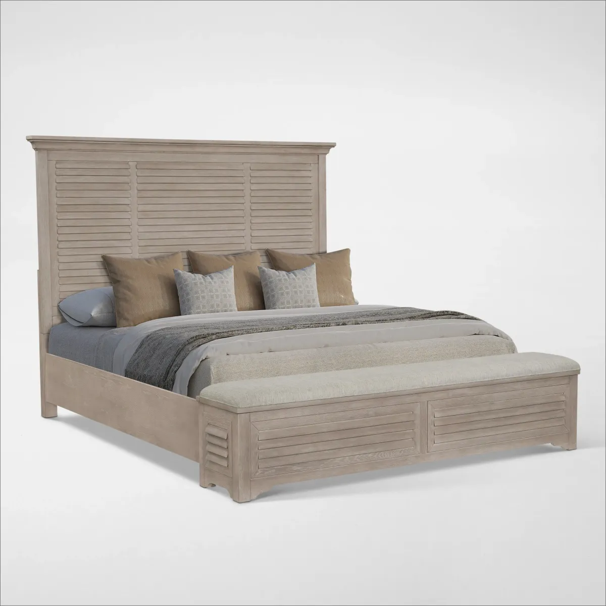 Cape May Queen Storage Bed - Natural