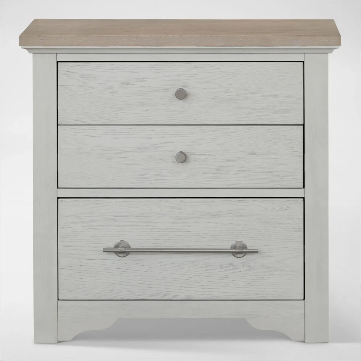 Cape May 3-Drawer Nightstand with USB Charging - Two Tone