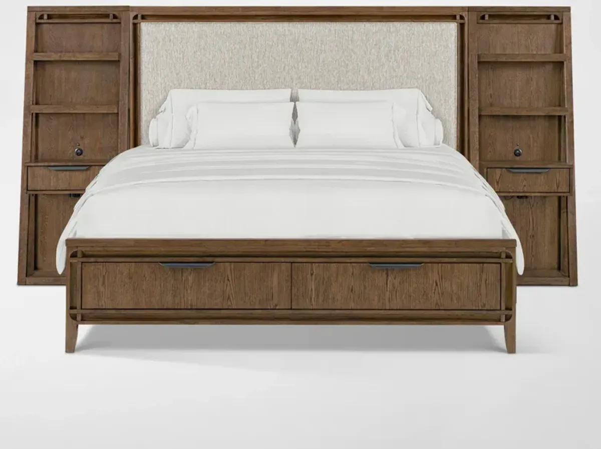 Carter 5-Piece Wall Storage Bedroom Set - Queen