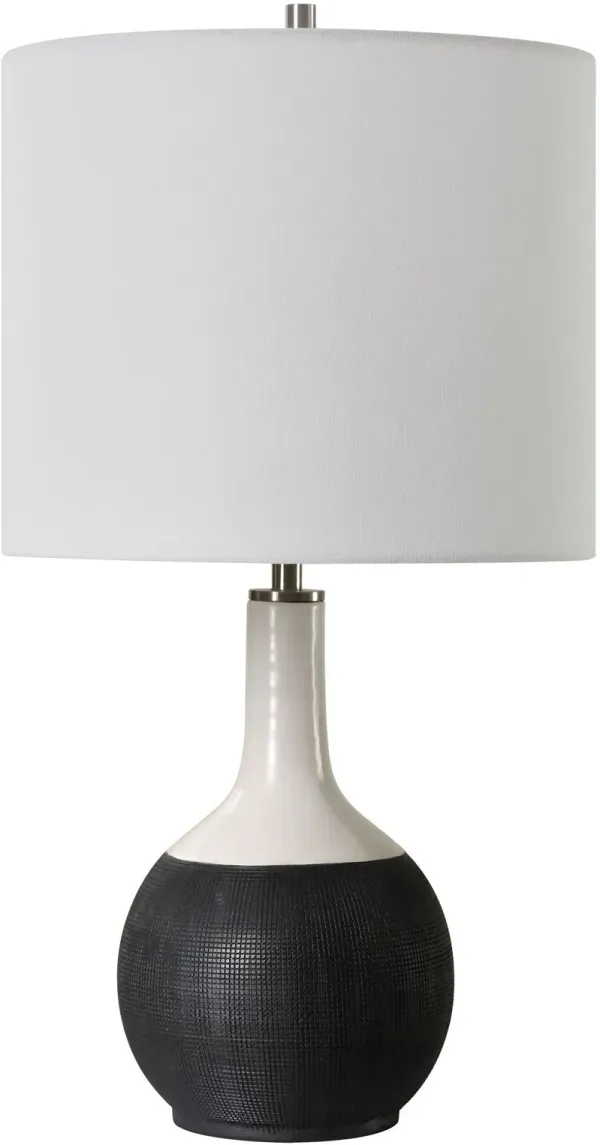 Kannon Table Lamp - Matte Black/Chalk White