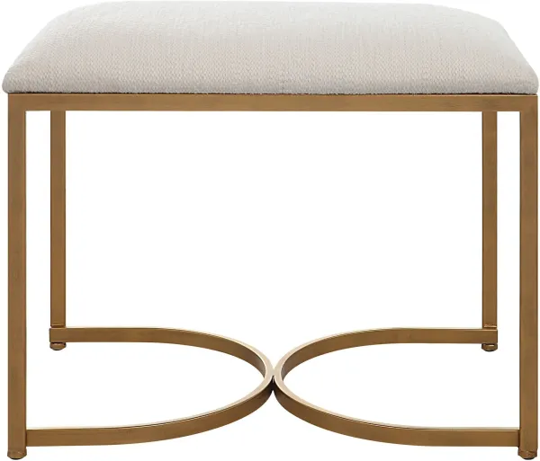 Alonso Bench - Antique Brass/White