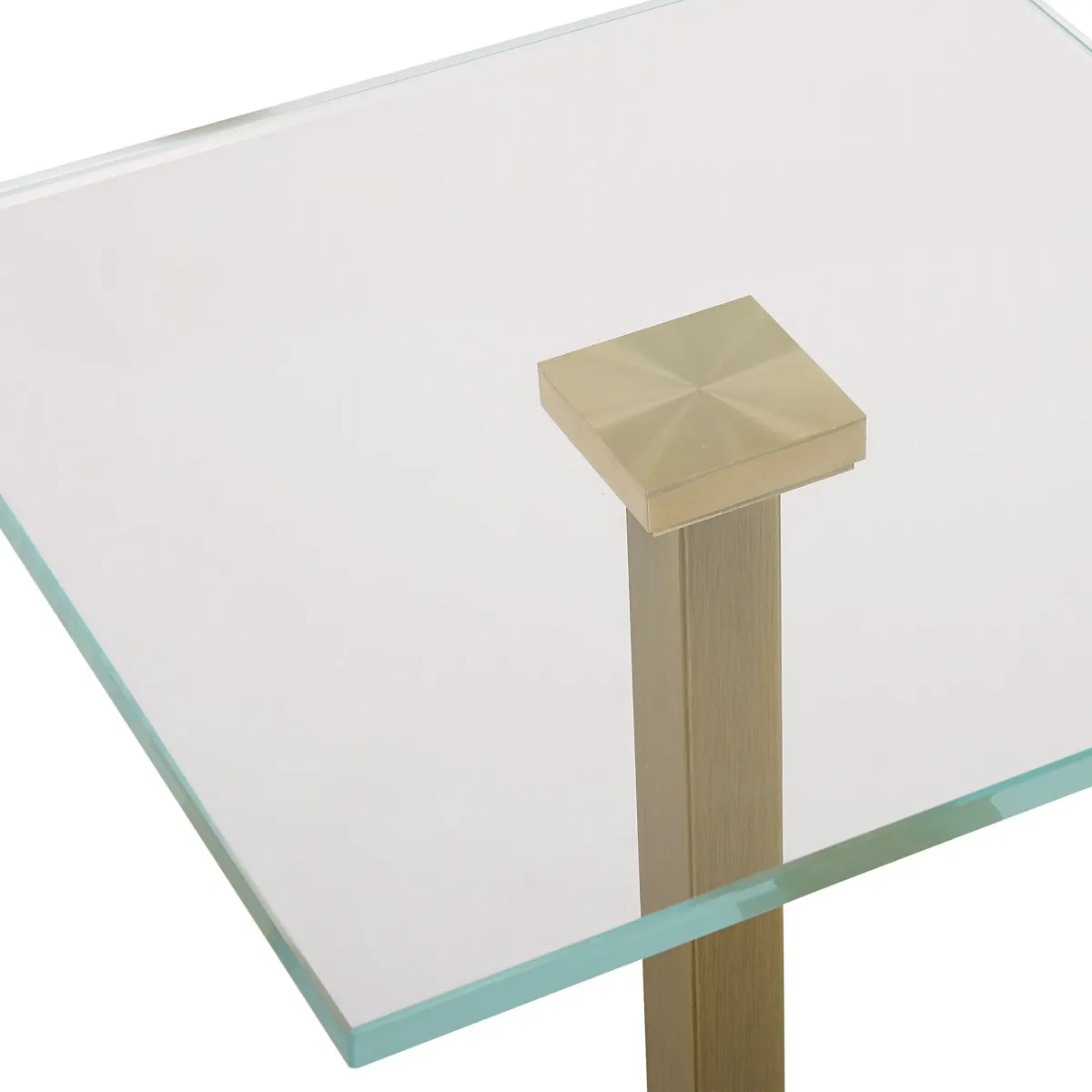 Dangelo Drink Table - Brass/Black Marble