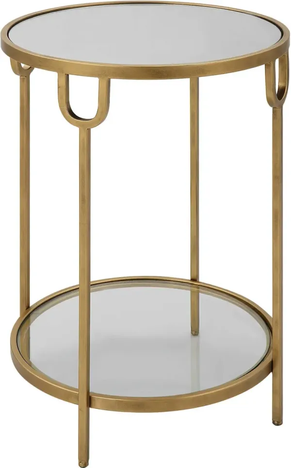 Brycen End Table - Antique Gold