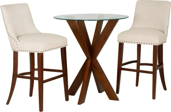 Whitaker Pub Table and 2 Upholstered Stools