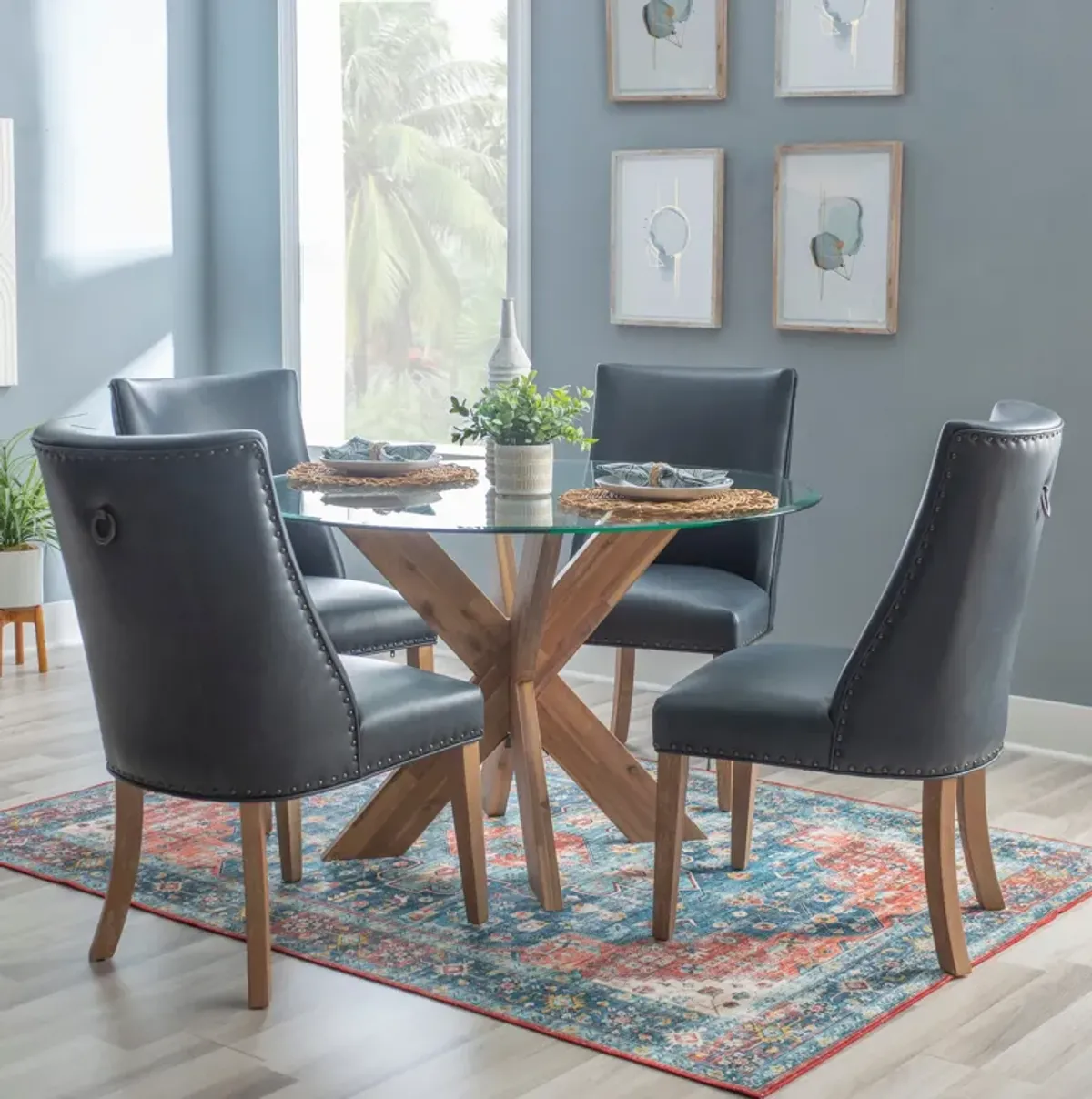 Whitaker 5-Piece Dining Set -  Gray /Natural