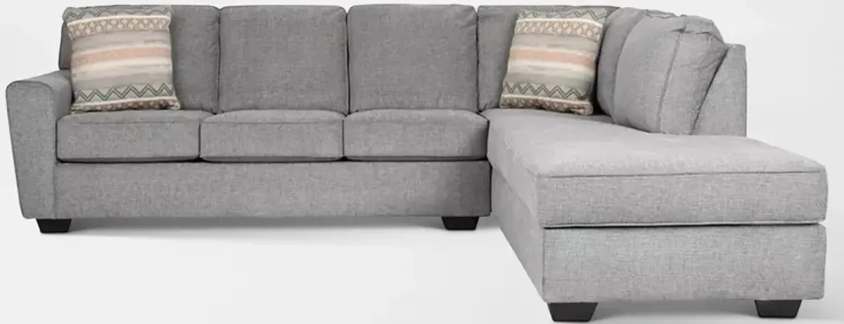 Signature Design by Ashley Dudlee 2-Piece Sectional - Smoke