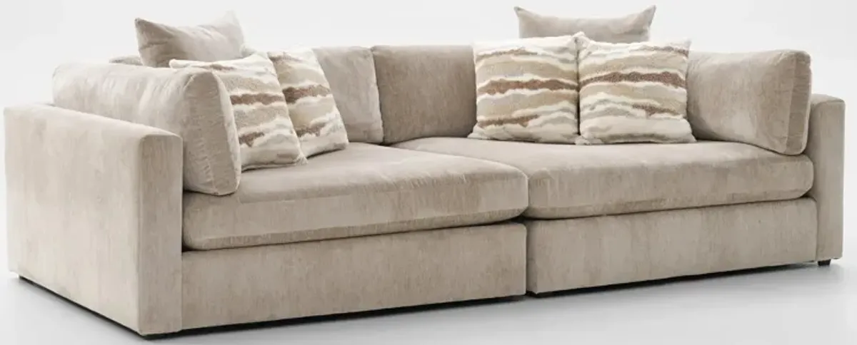 Sasha Foam Comfort Sofa - Luscious Champagne