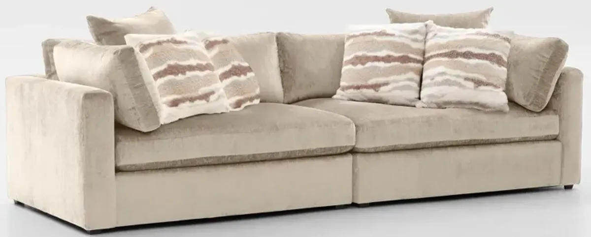 Sasha Foam Comfort Sofa - Luscious Champagne
