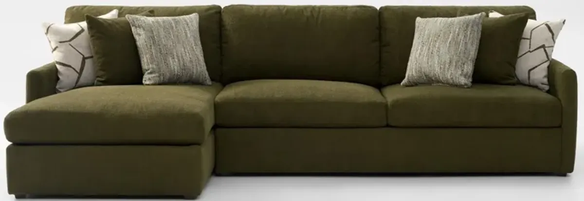 Jaden Hybrid Comfort Sectional - Expedition Olive