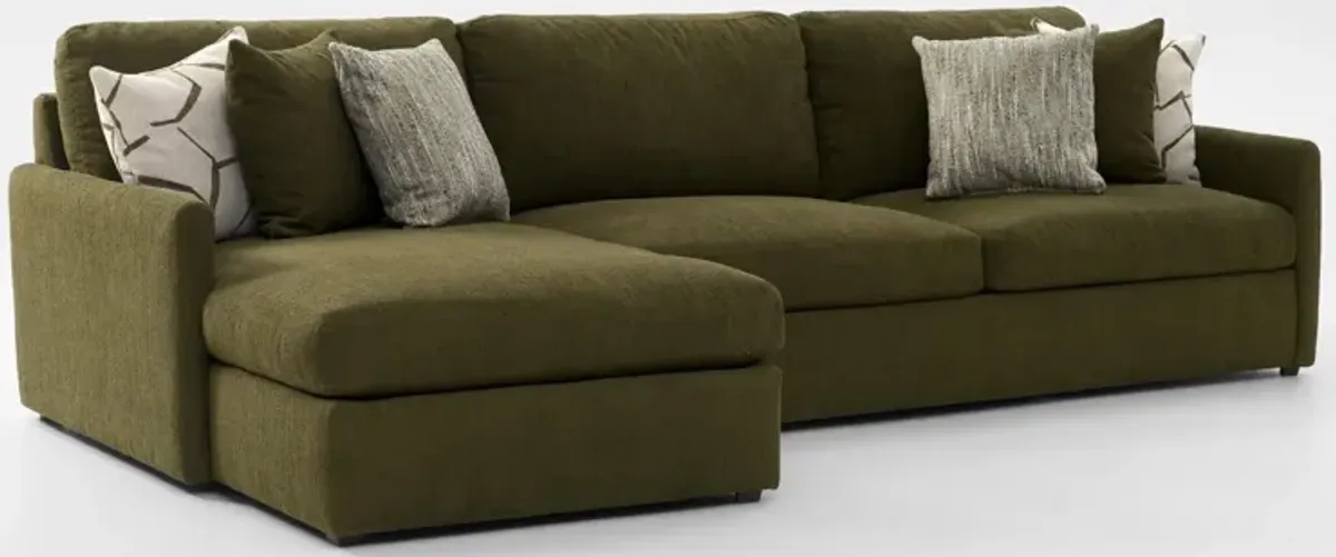 Jaden Hybrid Comfort Sectional - Expedition Olive