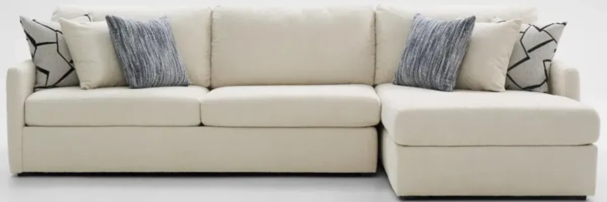Jaden Foam Comfort Sectional - Expedition Opal