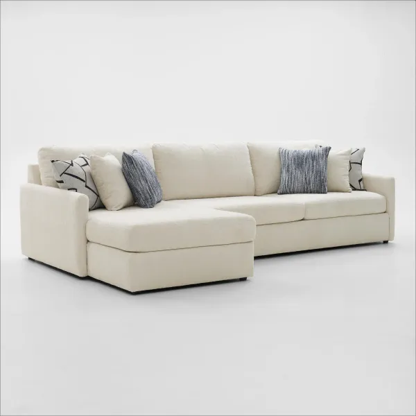 Jaden Hybrid Comfort Sectional - Expedition Opal
