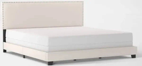 Willow King Upholstered Bed - White
