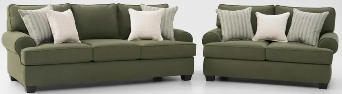 Camden Sofa and Loveseat  - Olive