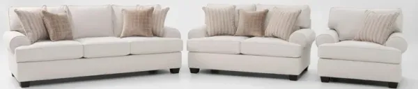Camden Sofa, Loveseat and Chair  - Ivory