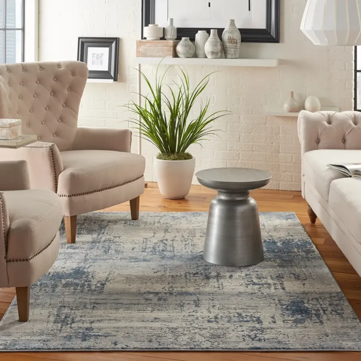 Bridgehampton 4' x 6' Area Rug - Ivory/Blue
