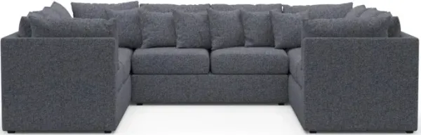 The Pitt Foam Comfort Sectional - Haley Navy
