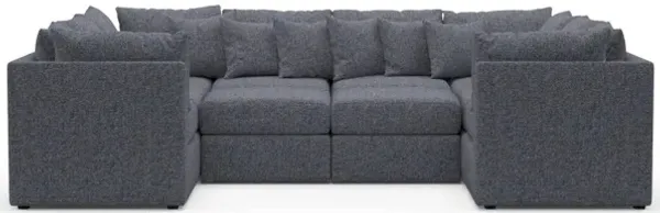 The Pitt Foam Comfort Sectional - Haley Navy