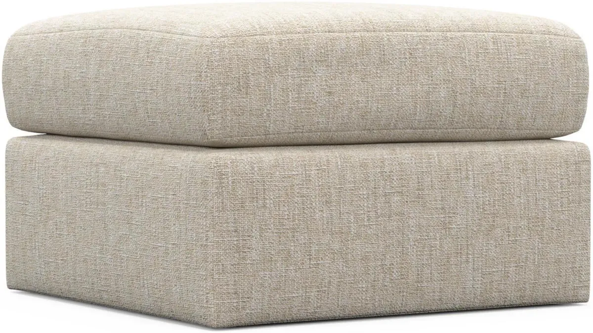 The Pitt Foam Comfort Ottoman - Haley Ivory