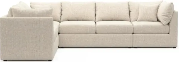 The Pitt Foam Comfort Sectional - Haley Ivory