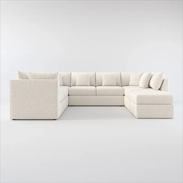 The Pitt Hybrid Comfort Sectional - Haley Ivory