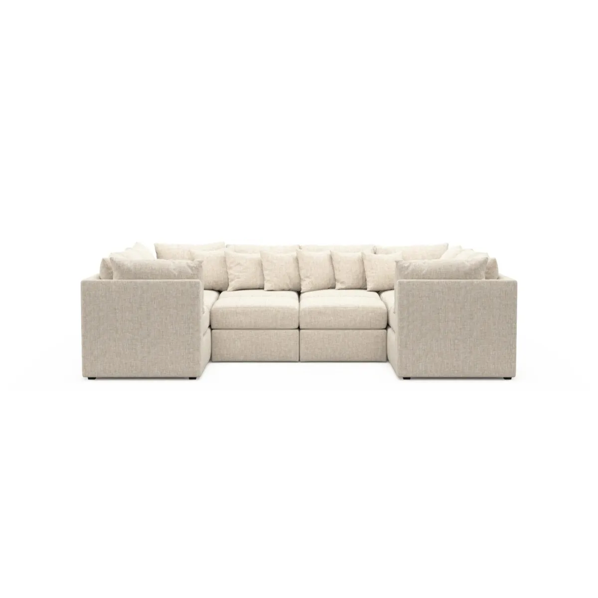The Pitt Hybrid Comfort Sectional - Haley Ivory