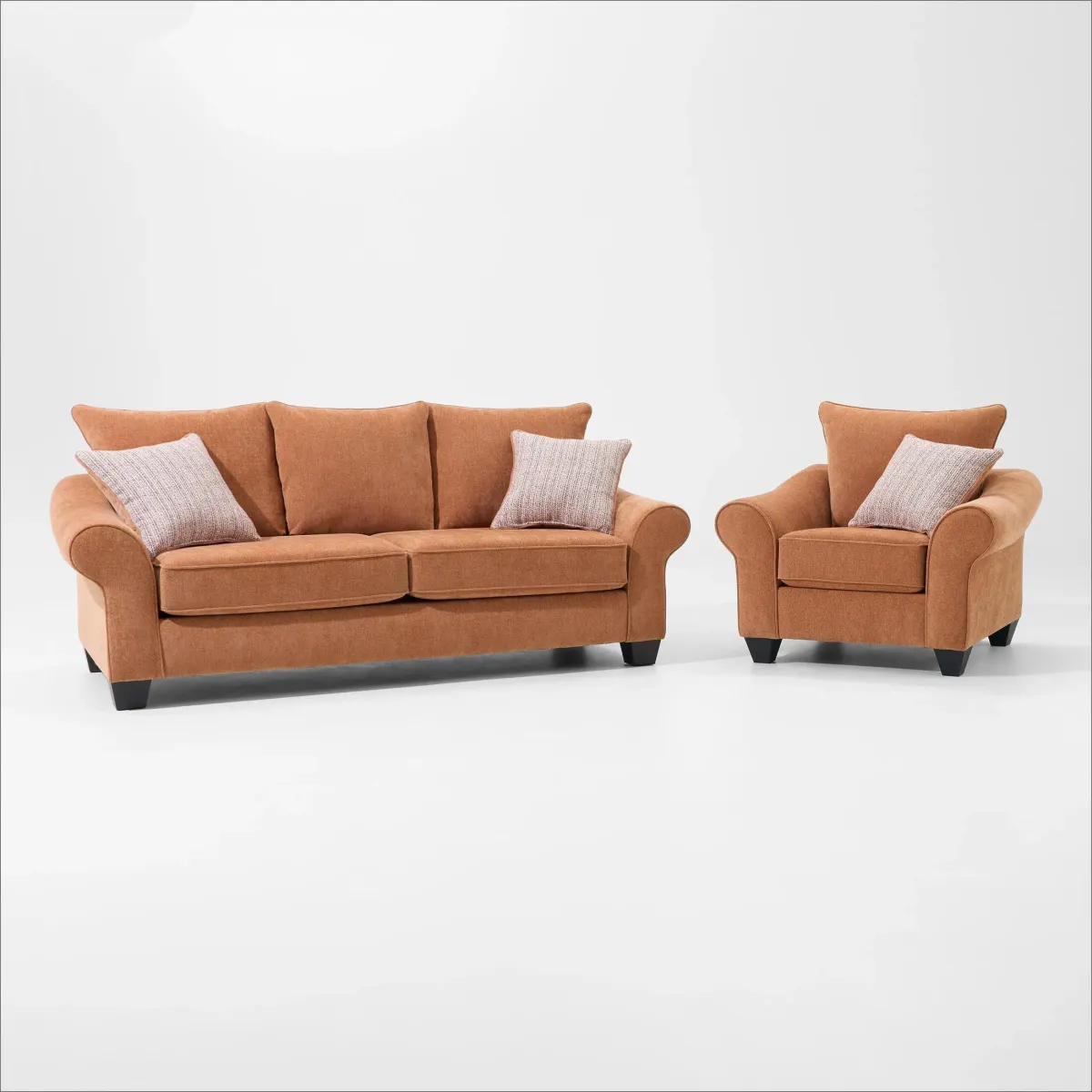 Nicki Sofa and Chair - Brick
