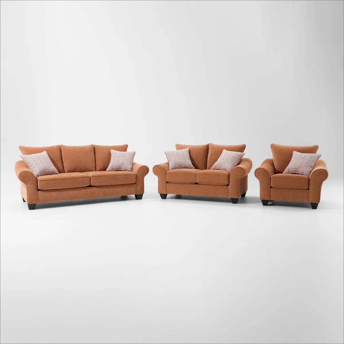 Nicki Sofa, Loveseat, and Chair - Brick
