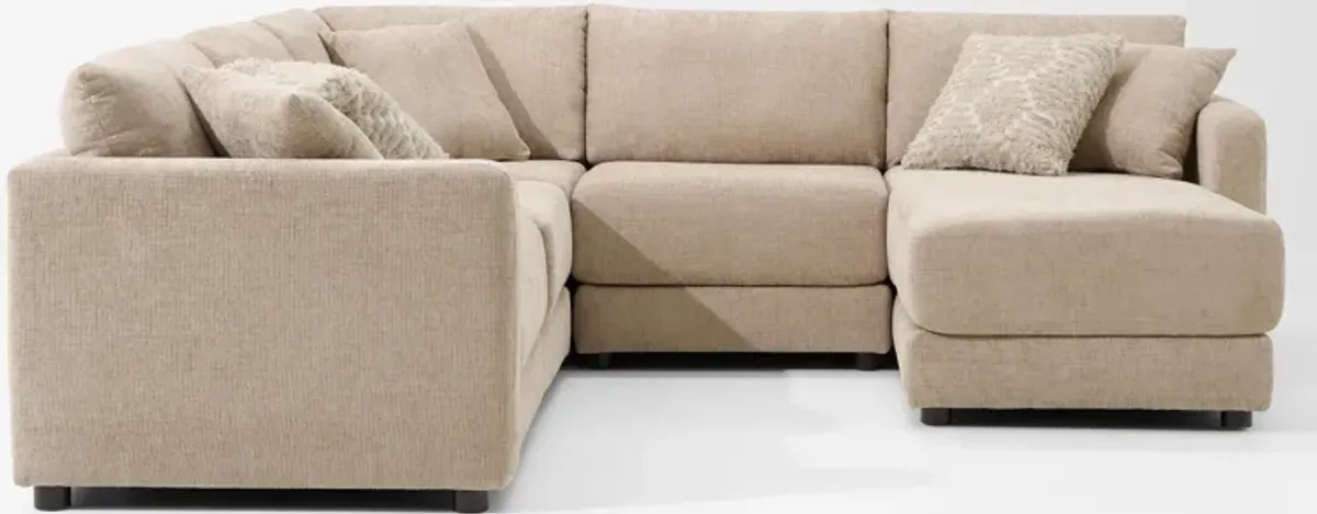 Dr. Mod 5-Piece Sectional with Chaise  - Sand
