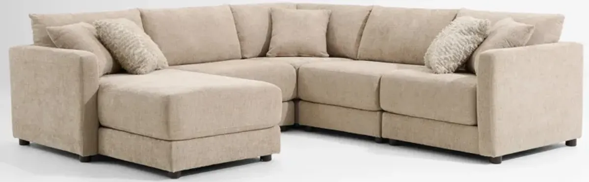 Dr. Mod 5-Piece Sectional with Chaise  - Sand