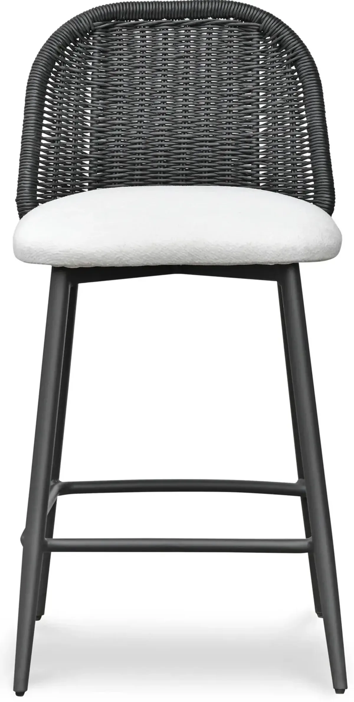 Shorefront Outdoor Counter-Height Stool - Black/White