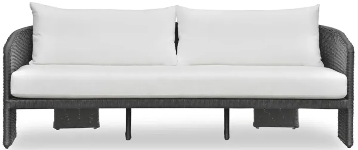 Shorefront Outdoor Sofa - Black/White