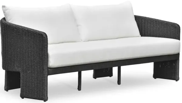 Shorefront Outdoor Sofa - Black/White